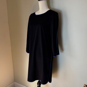 Cynthia Rowley Black Dress with Blue Accents